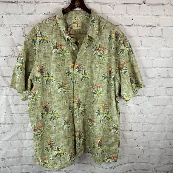 red head brand co. Casual Button Down Shirt Tropical palm tree Print sz 3XL - Picture 1 of 7